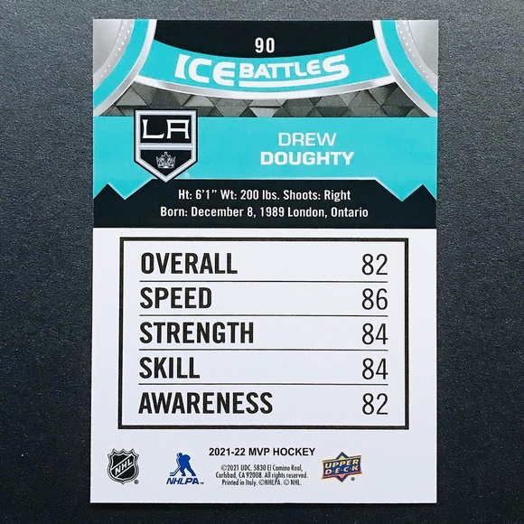 Drew Doughty - 2021-22 Upper Deck MVP #90 - Picture 2 of 2